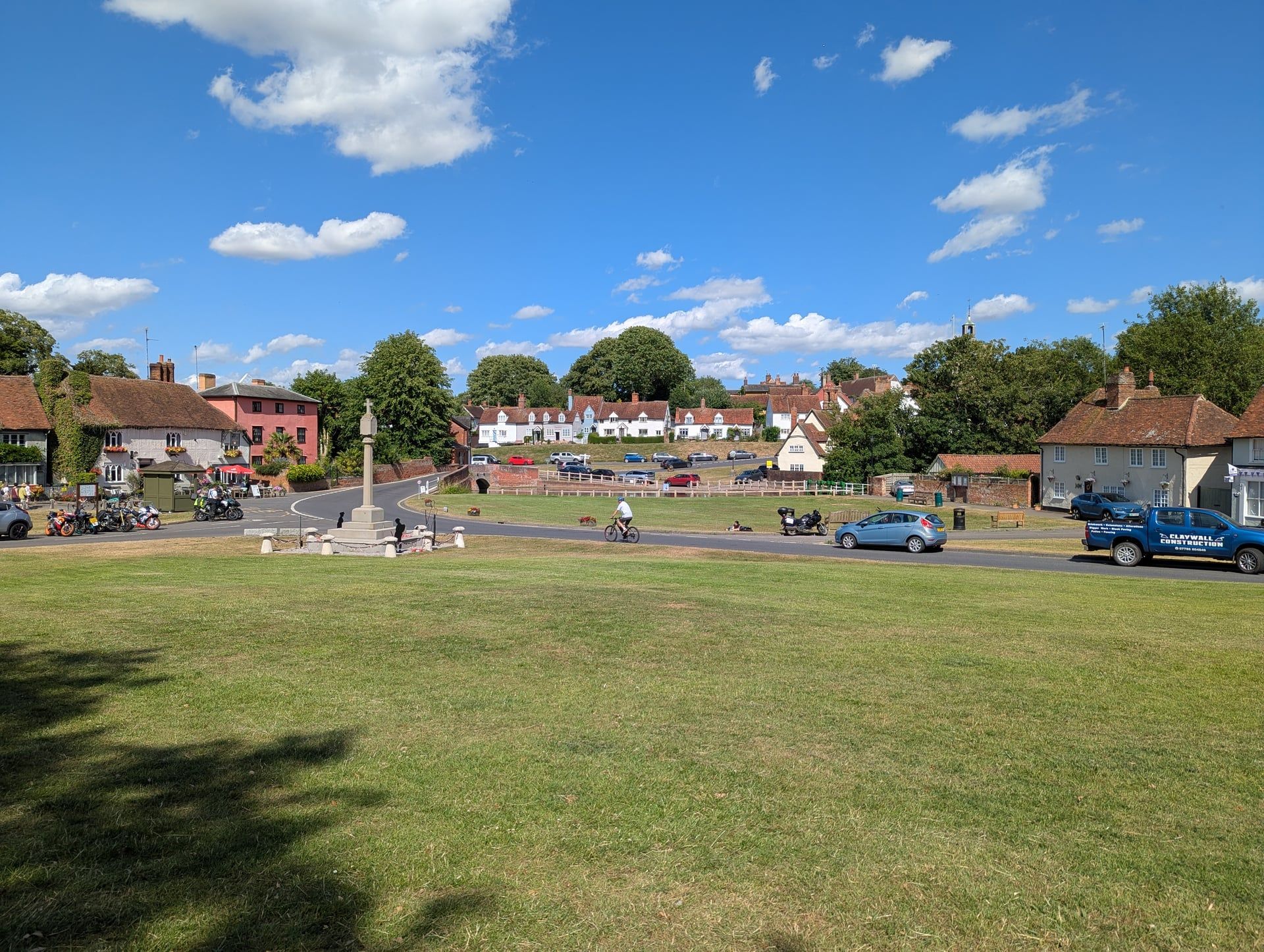 Finchingfield Village green and pond