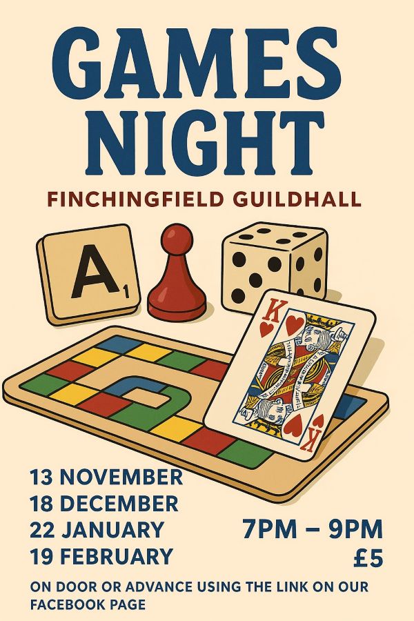 Games Night Finchingfield Guildhall
